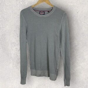 Soul of London Grey Cable Knit Crew‎ Neck Pullover Sweater Size Small Waffle S